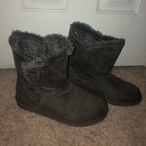 Gray boots